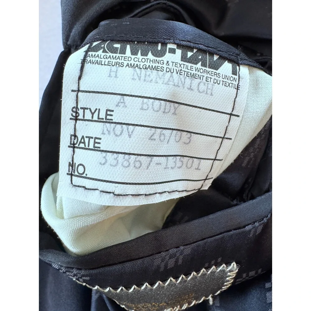 Lou‎ Myles Men's 52 Navy Blue Tuxedo 3 Piece Suit Vest 47x28 Satin Trim VTG